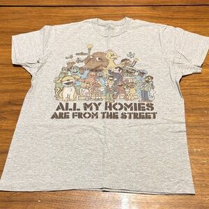 Sesame Street Gray Short Sleeve Tee